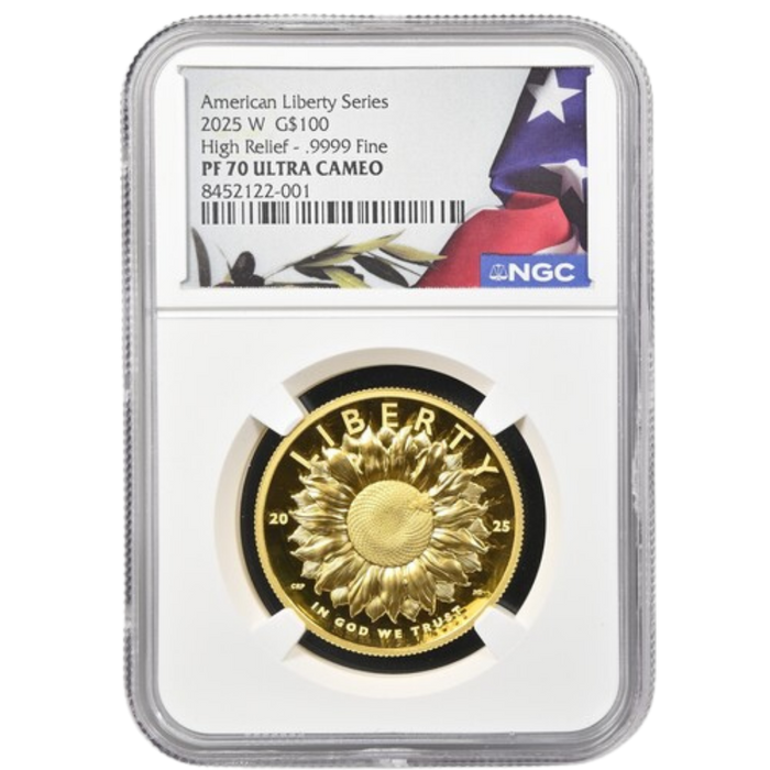 2025-W $100 American Liberty High Relief Gold Coin NGC PF70 Ultra Cameo
